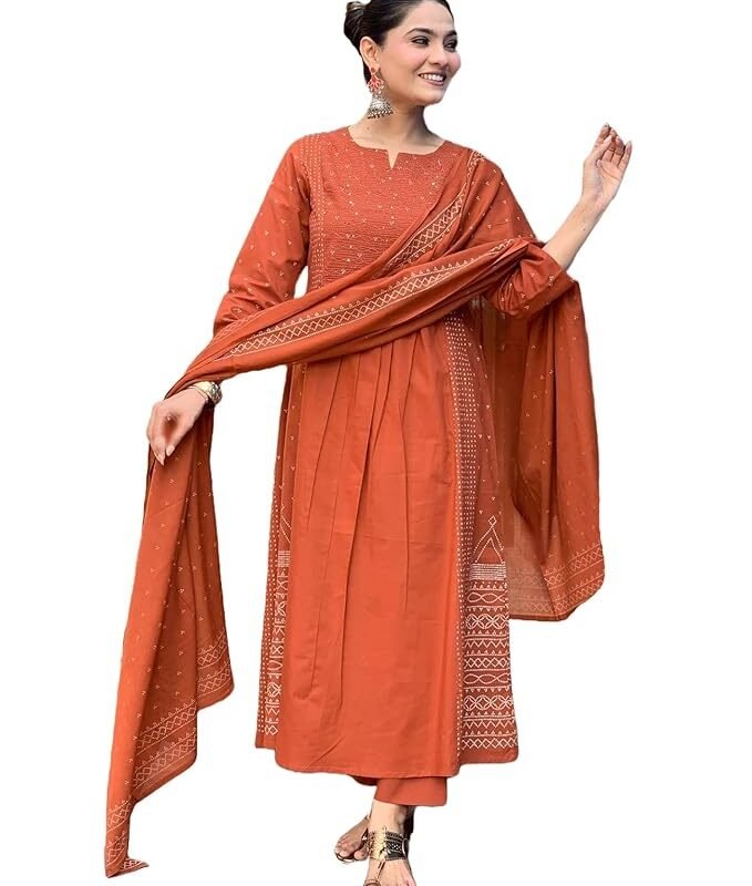 Anarkali kurta with dupatta