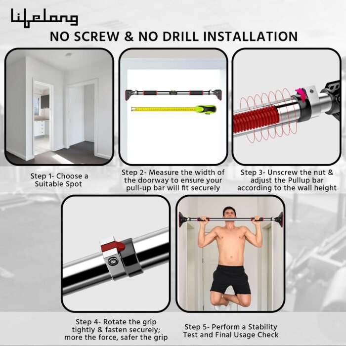 Power-packed Pull Up Bars for Home Workouts | 5-in-1 Fitness - Image 7
